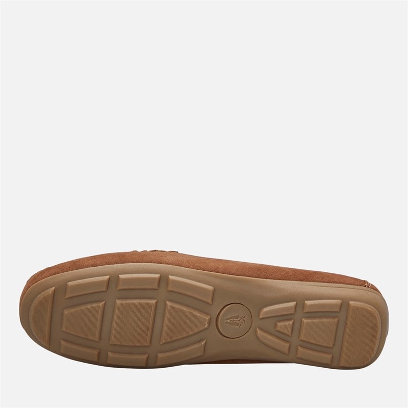 Hush Puppies Womens Molly Loafers Tan Suede - Image 2