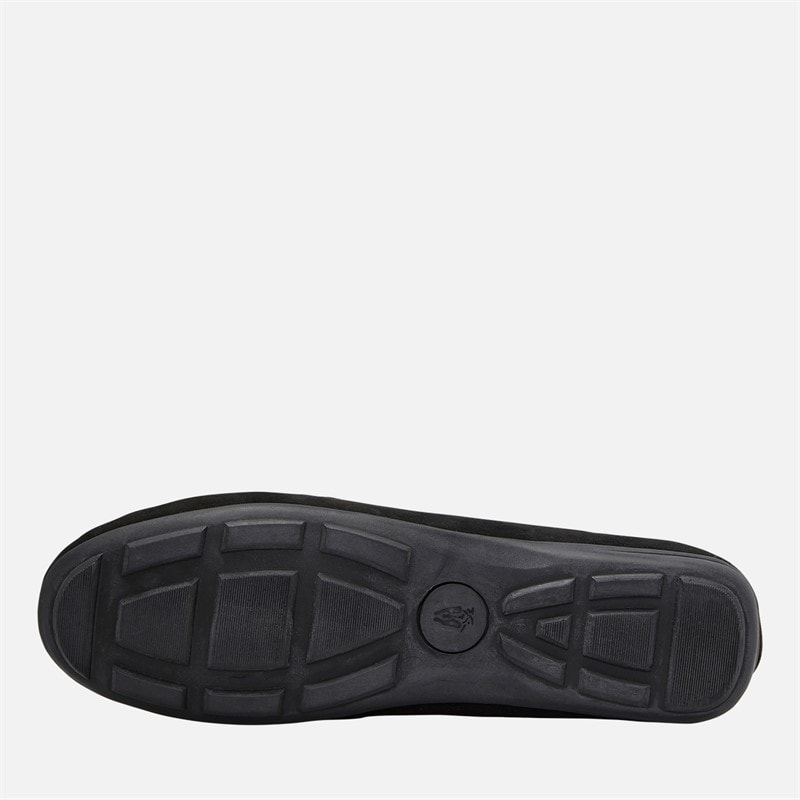 Hush Puppies Womens Molly Loafers Black Suede/Black Sole - Image 2