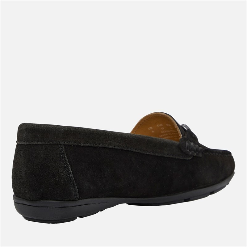 Hush Puppies Womens Molly Loafers Black Suede/Black Sole - Image 5