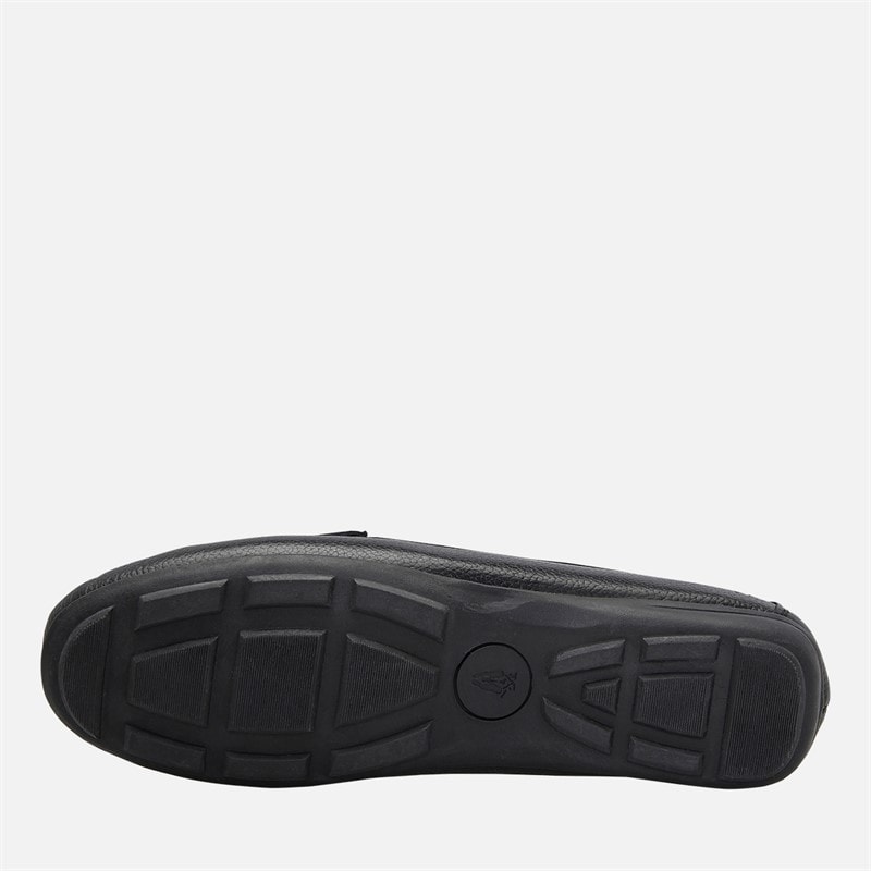 Hush Puppies Womens Margot Loafers Black Leather/Black Sole - Image 2
