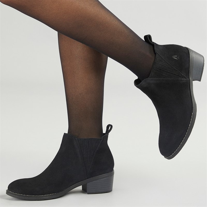 Hush Puppies Womens Isobel Chelsea Boots Black Suede - Image 1