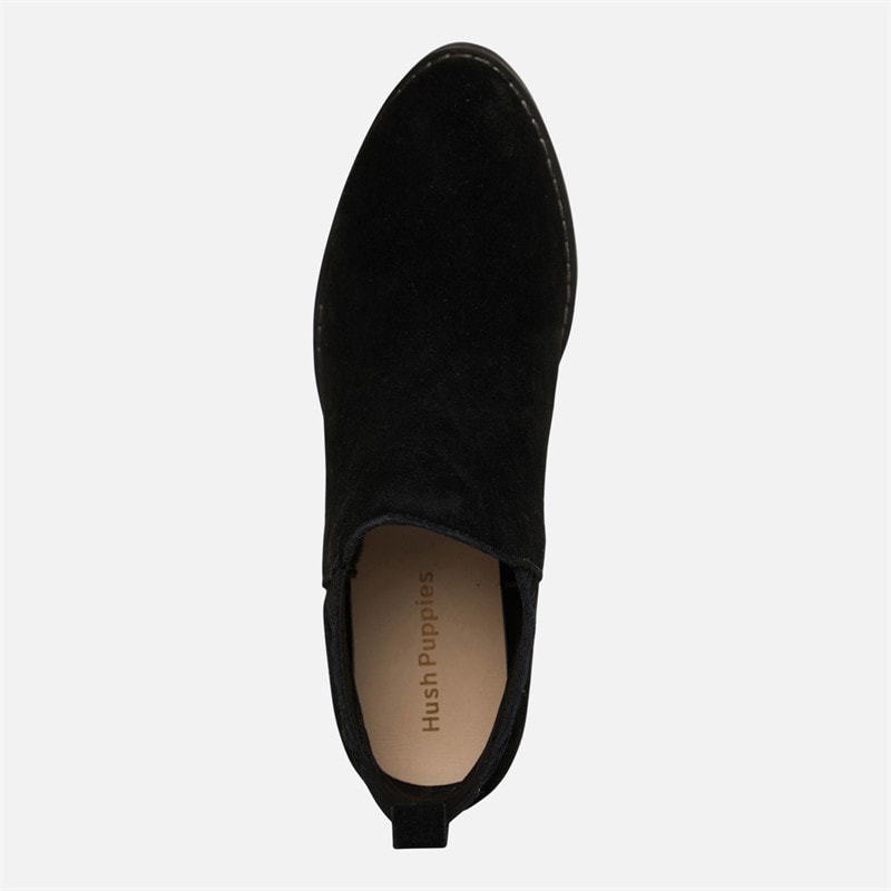 Hush Puppies Womens Isobel Chelsea Boots Black Suede - Image 4