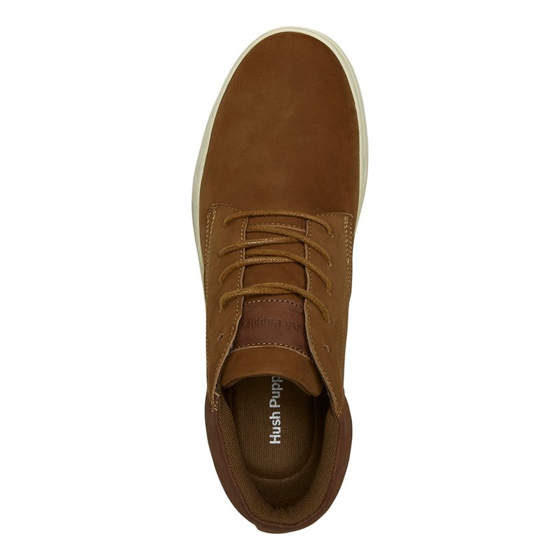 Hush Puppies Mens Bronko Chukka Boots Tan Nubuck/Brown - Image 4