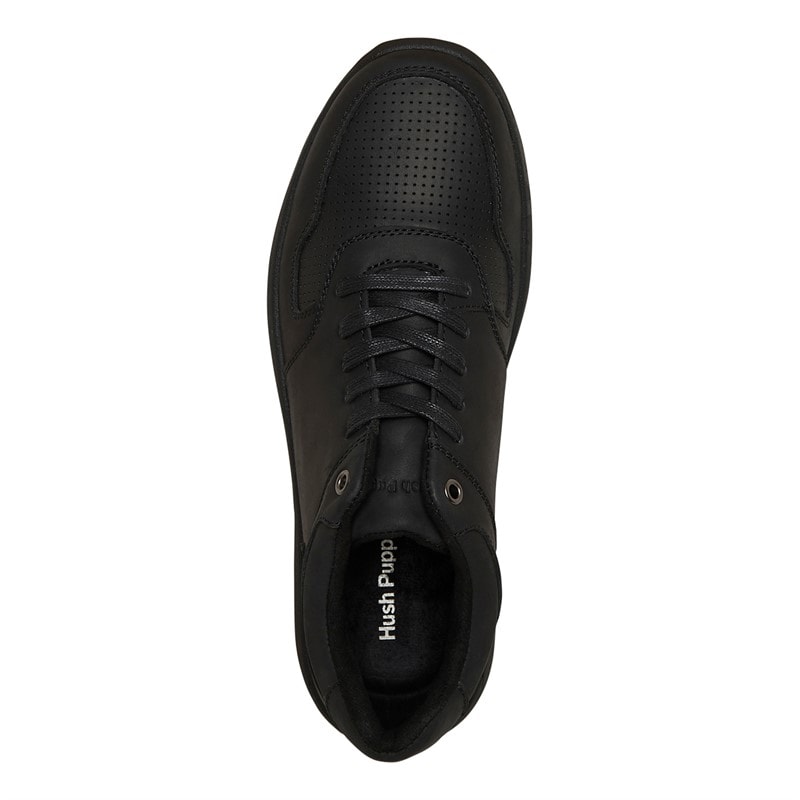 Hush Puppies Mens Mustang Lace Shoes Black - Image 4