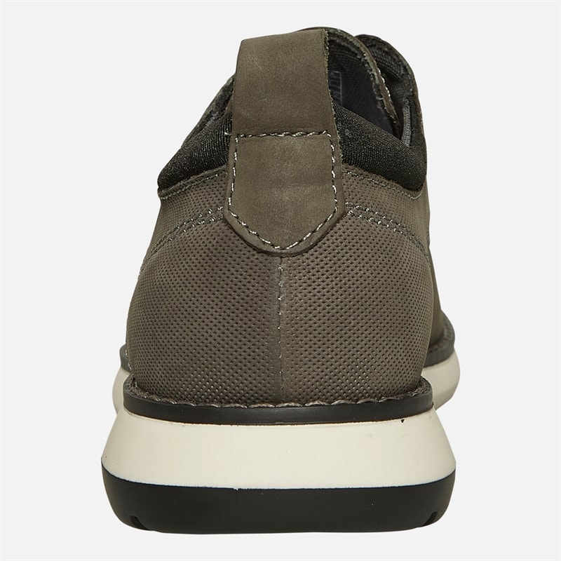 Hush Puppies Mens New Derby Lace Shoes Grey Nubuck - Image 3