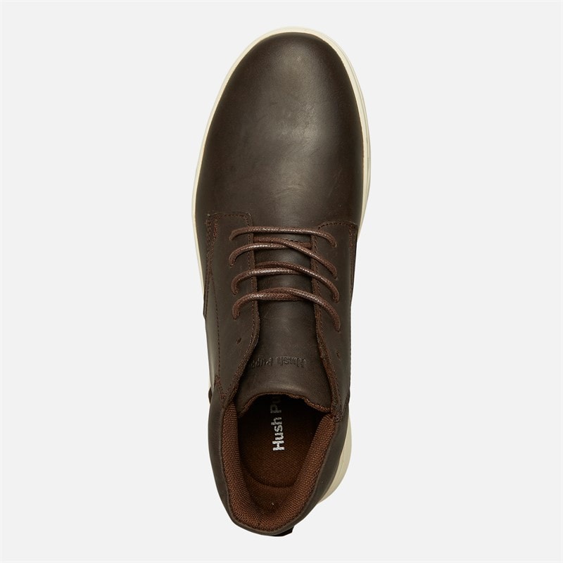 Hush Puppies Mens Bronko Chukka Boots Brown Crazy Horse Leather - Image 4