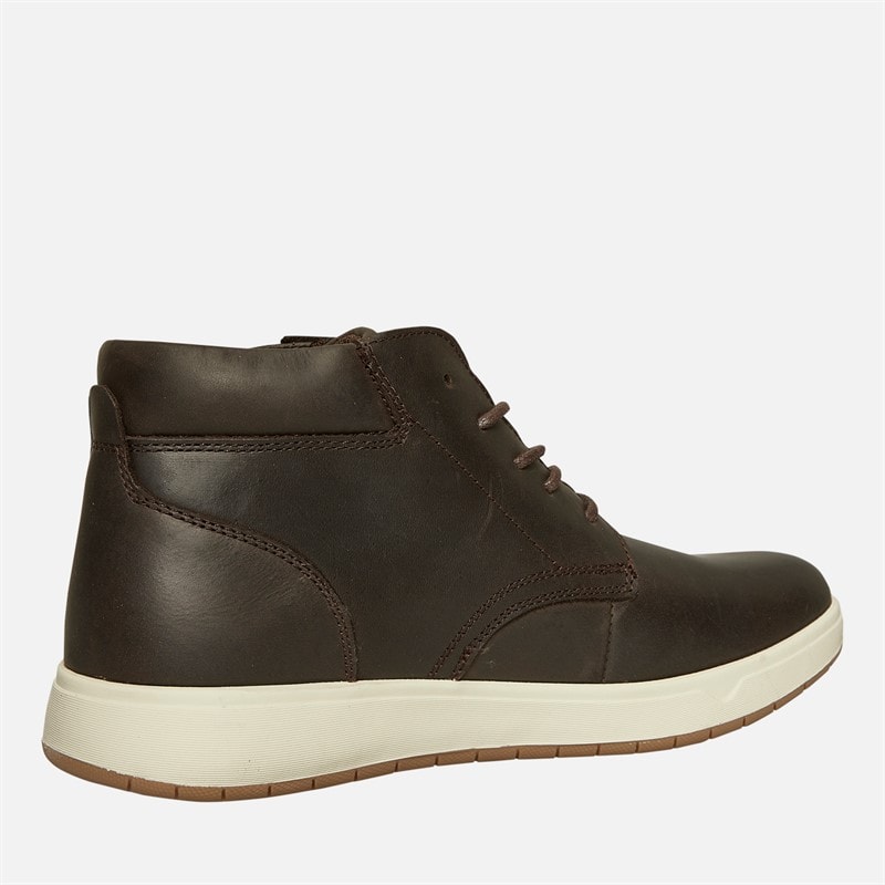 Hush Puppies Mens Bronko Chukka Boots Brown Crazy Horse Leather - Image 5