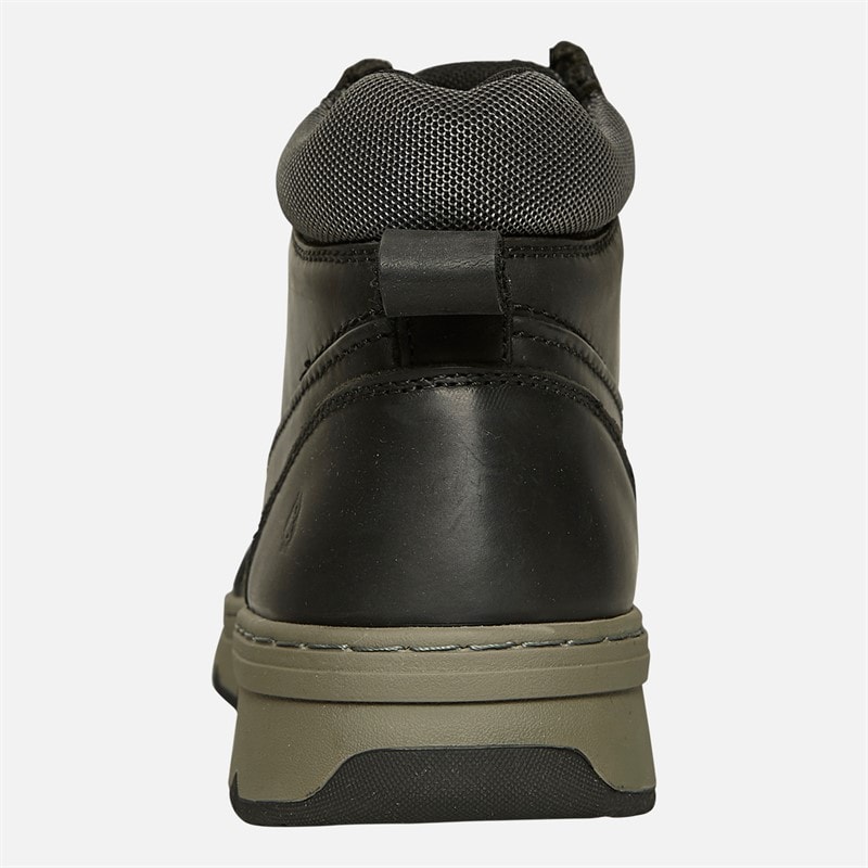 Hush Puppies Mens Nixon Chukka Boots Black Leather - Image 3