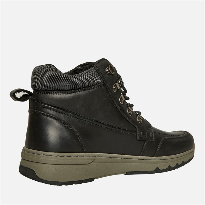 Hush Puppies Mens Nixon Chukka Boots Black Leather - Image 5