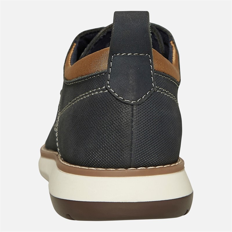 Hush Puppies Mens New Derby Lace Shoes Navy Nubuck - Image 3