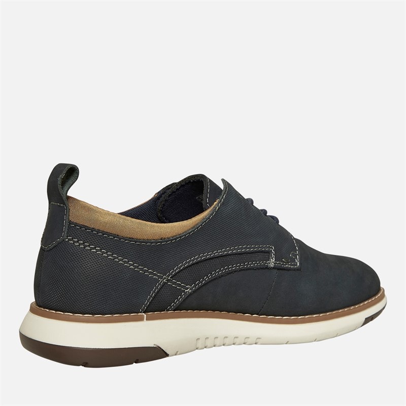 Hush Puppies Mens New Derby Lace Shoes Navy Nubuck - Image 5