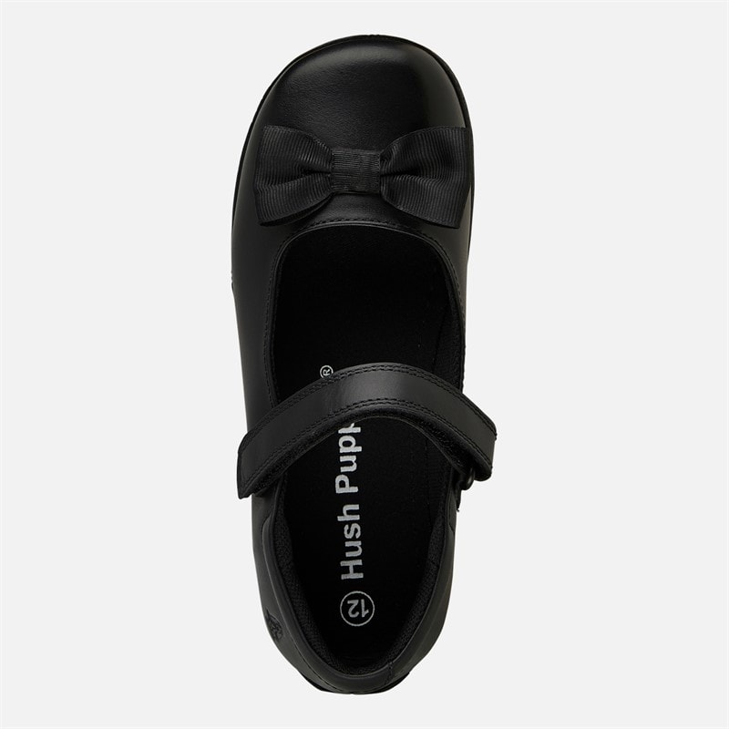 Hush Puppies Junior Girls Starmaker Bow Mary Jane Shoes Black - Image 4