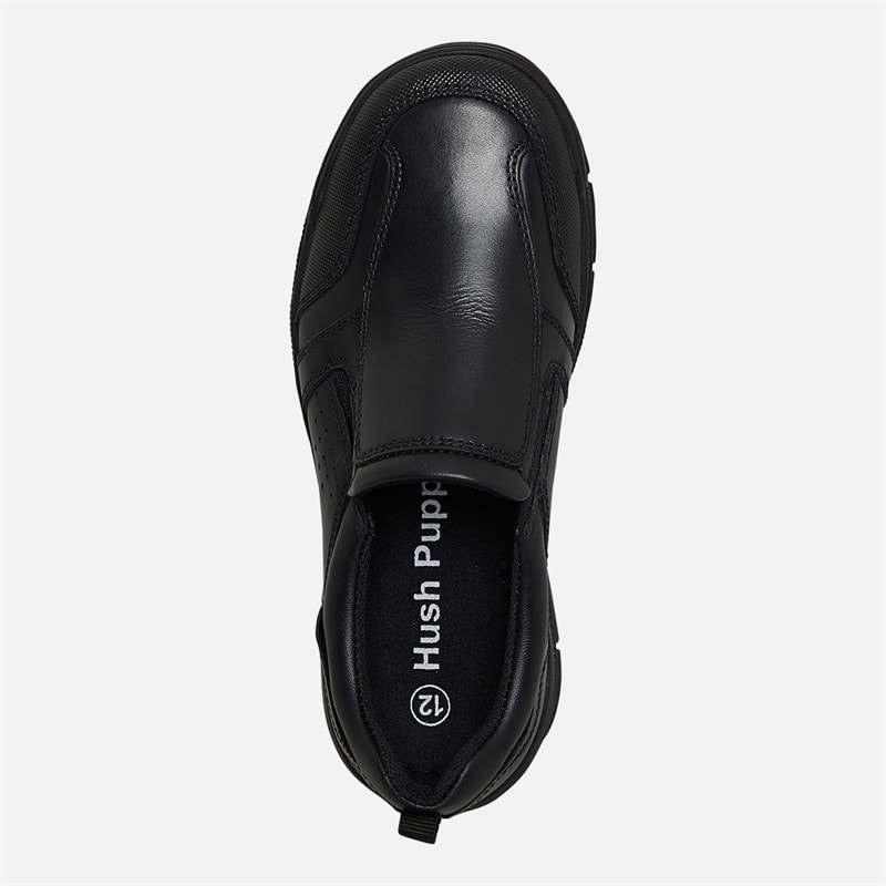 Hush Puppies Junior Brazil Slip On Shoes Black - Image 4