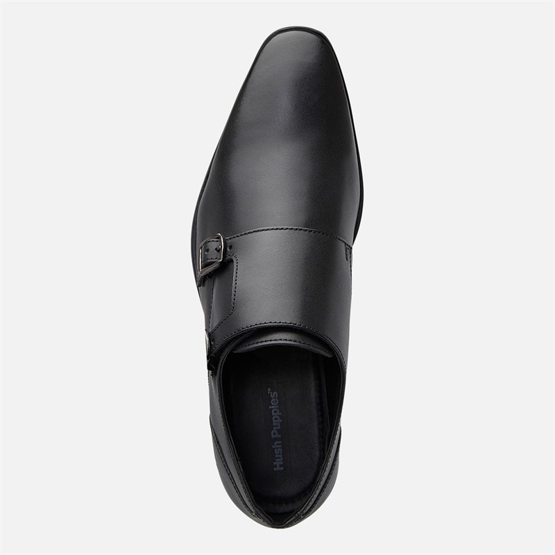 Hush Puppies Mens Ezra Double Monk Shoes Black - Image 4