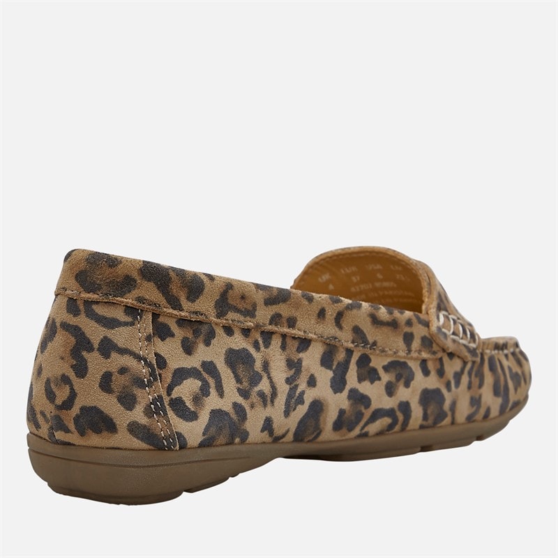 Hush Puppies Womens Margot Suede Loafers Leopard Print Suede - Image 5