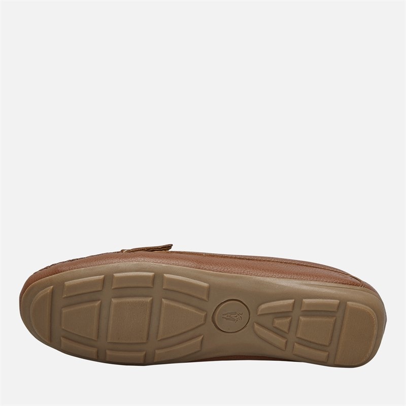 Hush Puppies Womens Margot Loafers Tan Leather/Gum Sole - Image 2