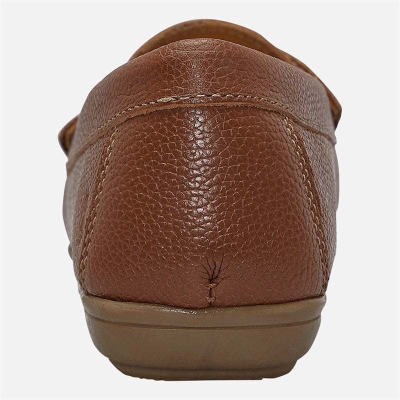 Hush Puppies Womens Margot Loafers Tan Leather/Gum Sole - Image 3