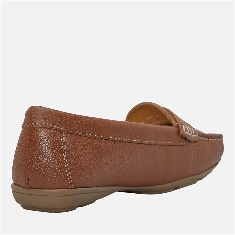 Hush Puppies Womens Margot Loafers Tan Leather/Gum Sole - Image 5