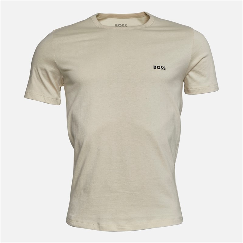 Hugo Boss Mens Three Pack T-Shirts Ecru/Black/Navy - Image 3