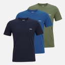 Hugo Boss Mens Three Pack T-Shirts Black/Green/Blue