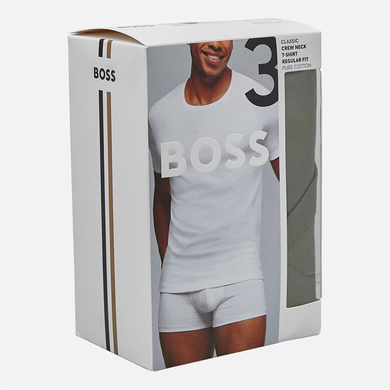 Hugo Boss Mens Three Pack T-Shirts Black/Green/Blue - Image 2