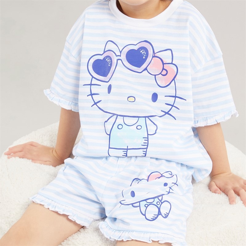 Hello Kitty Girls T-Shirt And Shorts Set Blue - Image 3