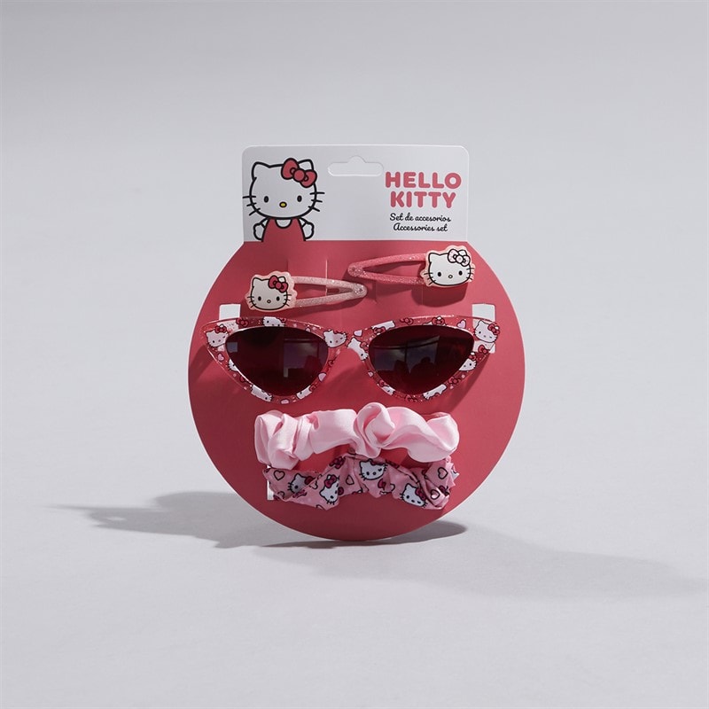 Hello Kitty Girls Five Piece Sunglasses Scrunchie And Hair Clip Set Multi - Image 2