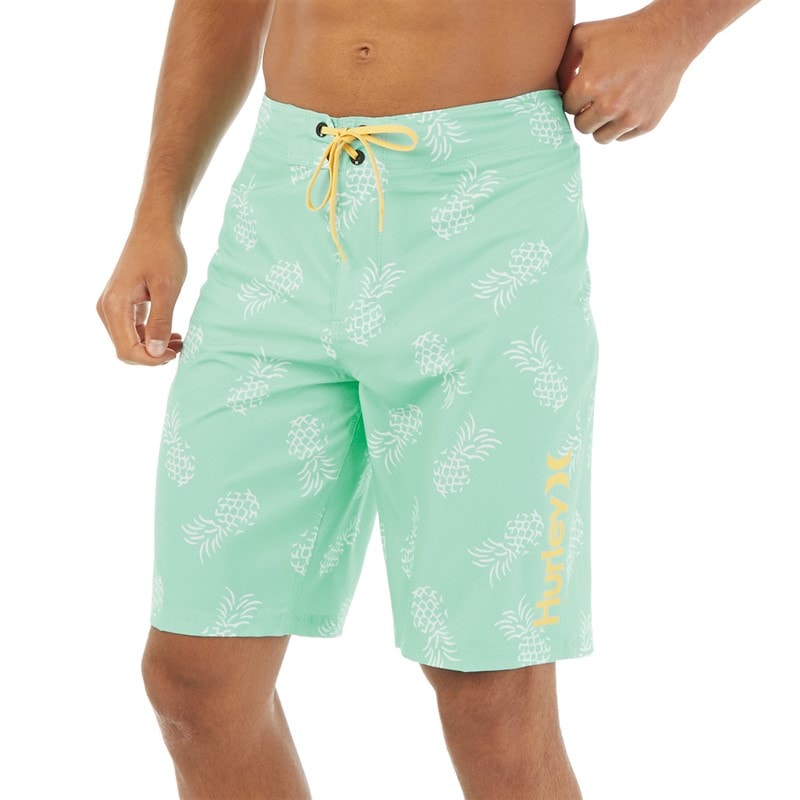 Hurley Mens Favourite Fruit Stemp AOP Swim Board Shorts Light Aqua