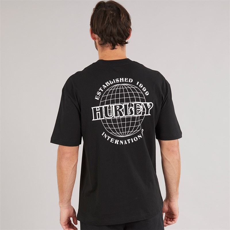 Hurley Mens Graphic T-Shirt Black - Image 3