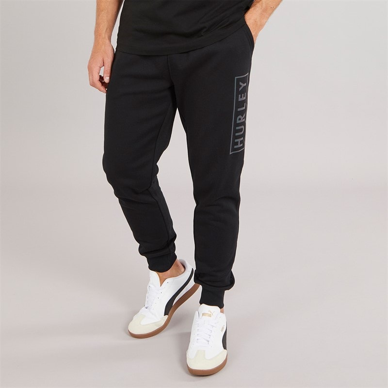 Hurley Mens Relaxed Fit Joggers Black - Image 1