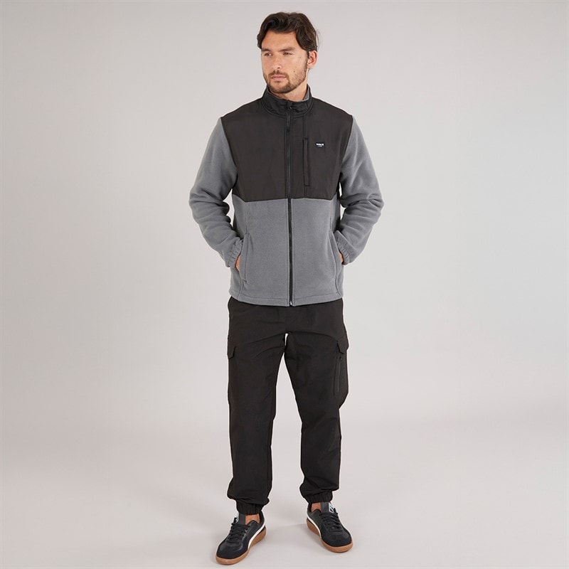 Hurley Mens Full Zip Jacket Grey/Black Grey/White - Image 4