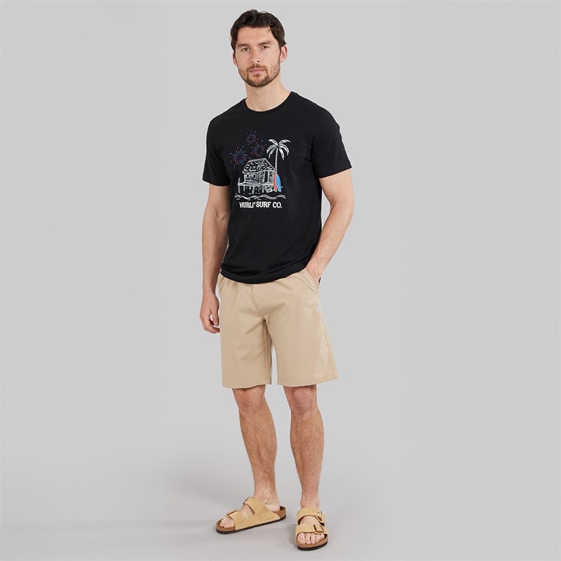 Hurley Mens Surf Shack Graphic T-Shirt Black - Image 4