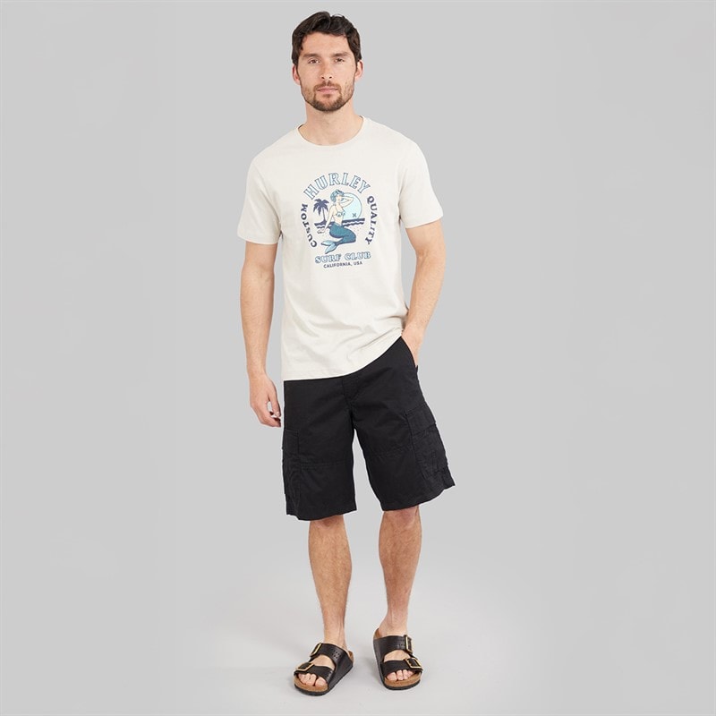 Hurley Mens Surf Club Graphic T-Shirt Ivory - Image 3