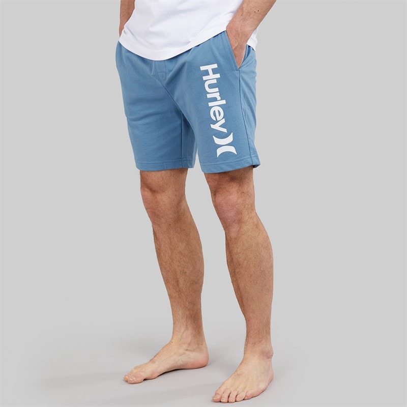 Hurley Mens Lounge Shorts Blue/White