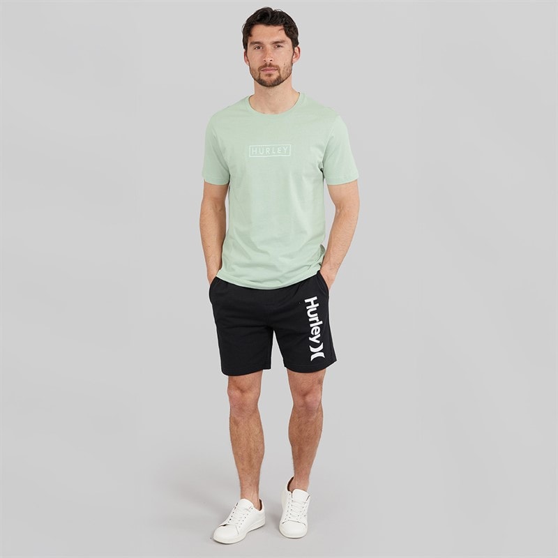 Hurley Mens Boxed Logo Graphic T-Shirt Faded Spruce - Image 4
