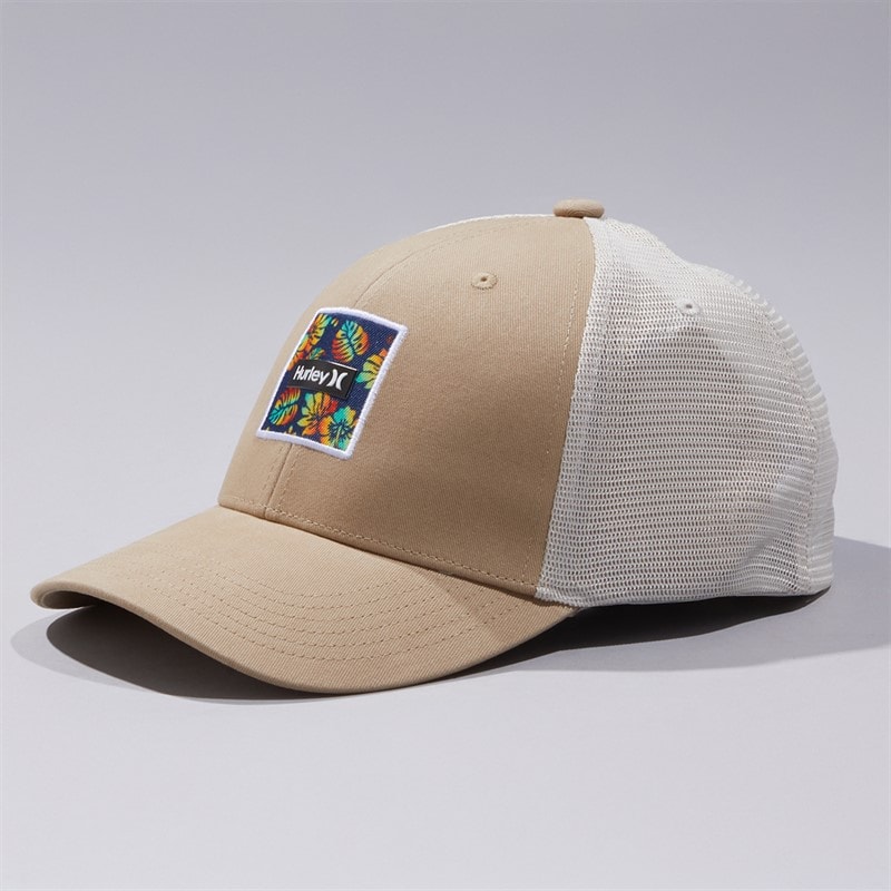 Hurley Mens Floral Adjustable Trucker Cap Khaki - Image 1