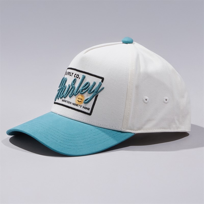 Hurley Mens Supply Adjustable Snapback Cap Cream/Green - Image 1
