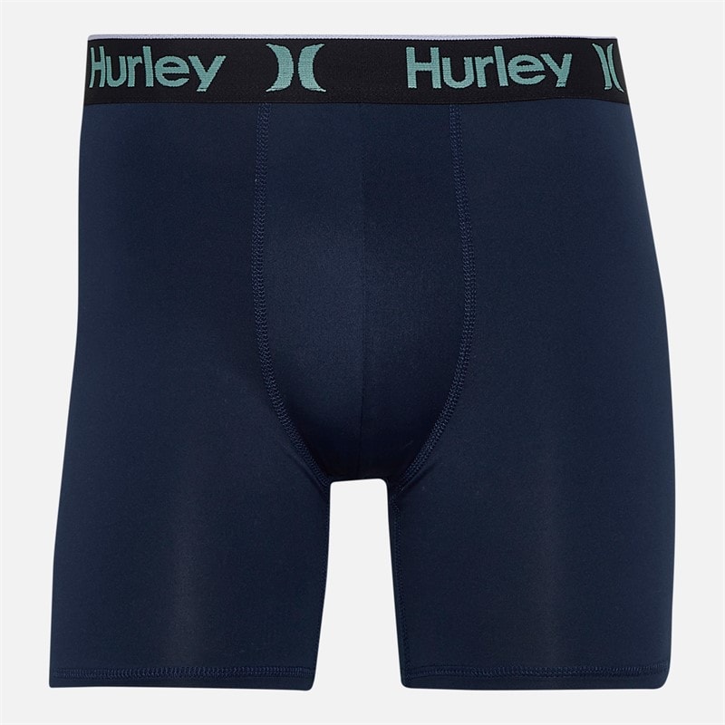 Hurley Mens Five Pack Boxer Briefs Green/Blue - Image 3