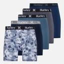 Hurley Mens Five Pack Boxer Briefs Bright Blue