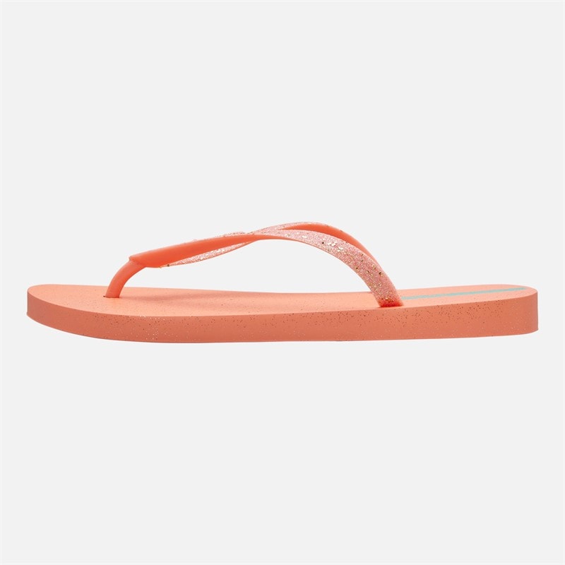 Ipanema Womens Power Glitter Flip Flops Coral Glitter - Image 2