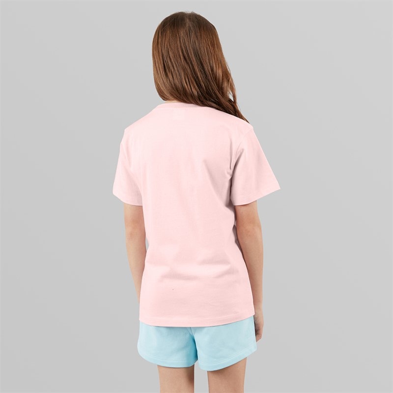 Disney Girls T-Shirt And Shorts Set Pink/Blue - Image 2