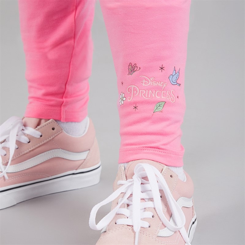 Disney Girls Hoodie And Leggings Set Pink - Image 5