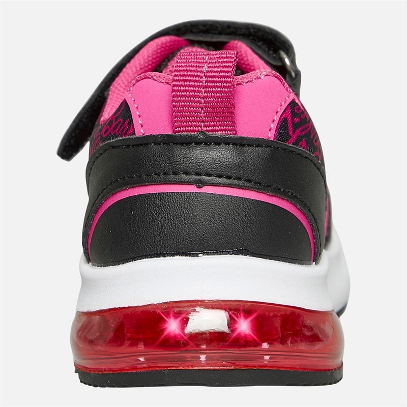 Barbie Infant Girls Light Up Trainers Pink/Black - Image 3