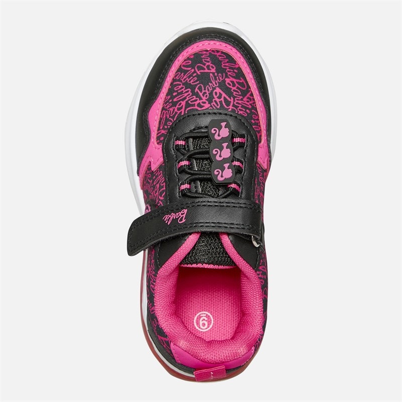 Barbie Infant Girls Light Up Trainers Pink/Black - Image 4