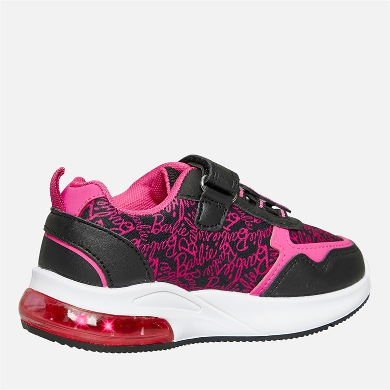 Barbie Infant Girls Light Up Trainers Pink/Black - Image 5
