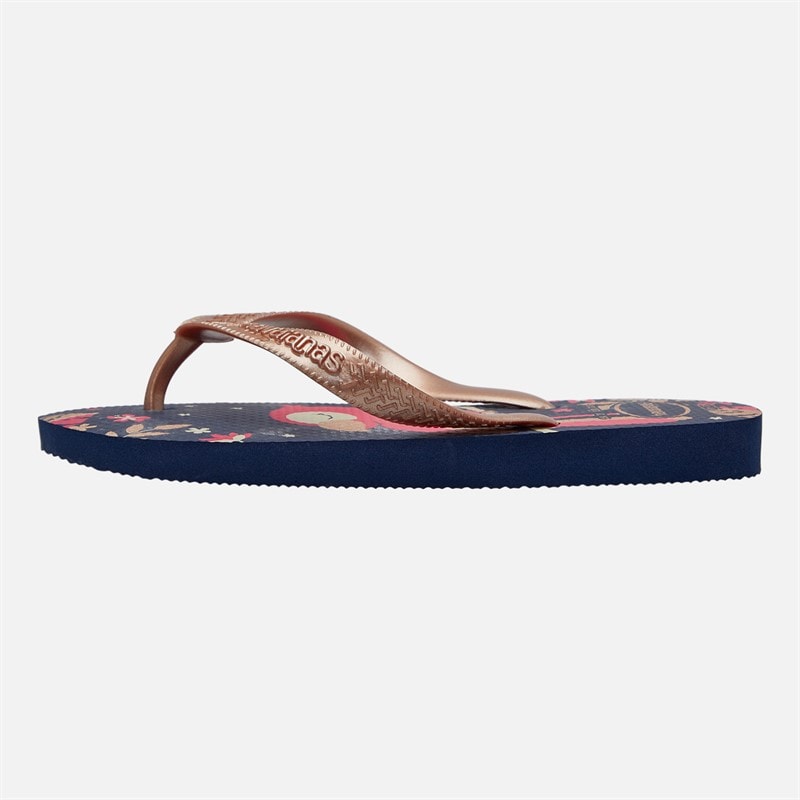 Havaianas Girls Top Pets Flip Flops Navy Blue/Rose - Image 2