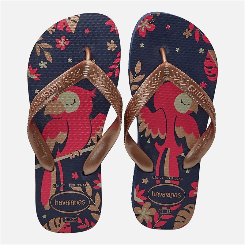 Havaianas Girls Top Pets Flip Flops Navy Blue/Rose - Image 4
