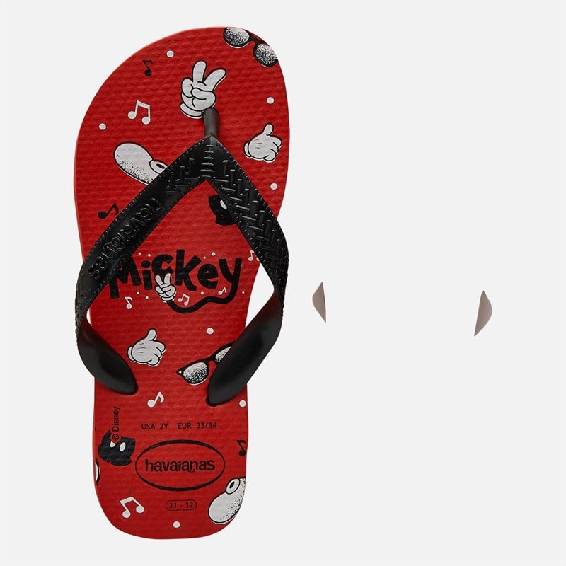 Havaianas Boys Top Disney Mickey Mouse Flip Flops Red/Black - Image 4