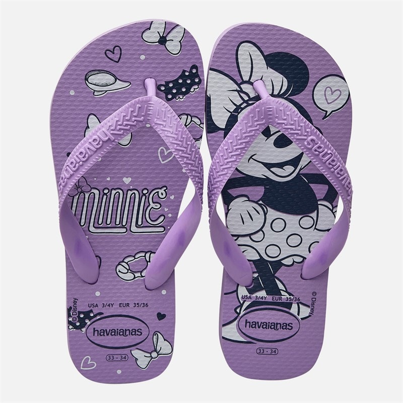 Havaianas Girls Top Disney Flip Flops Prisma Purple - Image 4