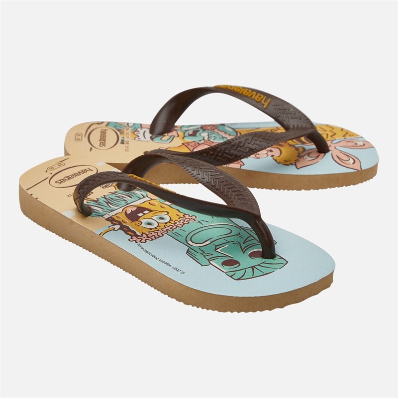 Havaianas Kids Top Bob Sponge Flip Flops Golden/Multi - Image 1